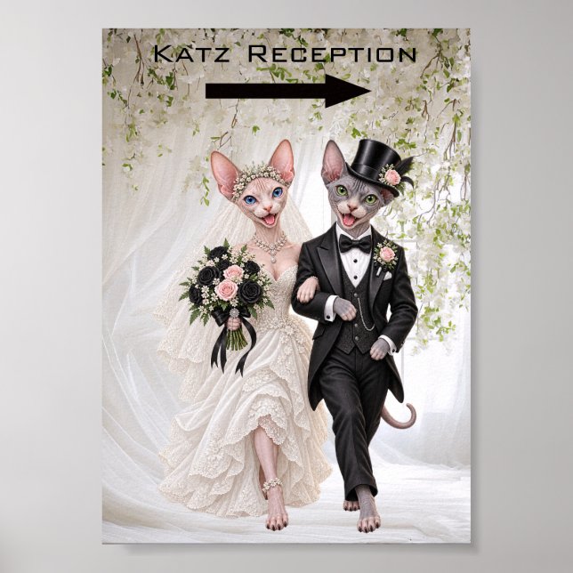 Sphynx Wedding Reception Sign (Front)