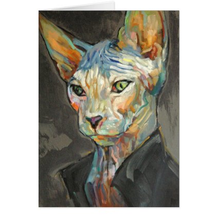 Sphynx with Coat Card