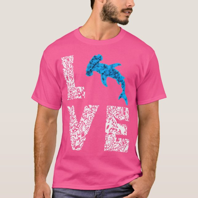 Sphyrna Hammerhead Shark Love Ocean Sea Life Fish T-Shirt (Front)