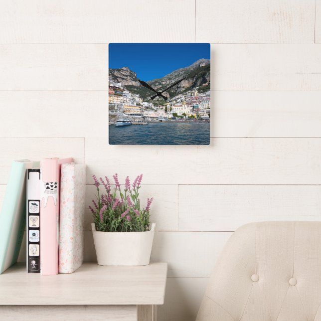 Spiaggia di Positano Marina Grande 2 Square Wall Clock (Reading Room)