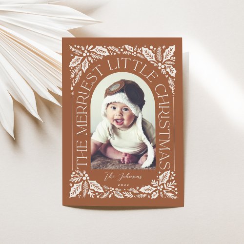 Spice Berry Merriest Little Christmas Arch Photo Holiday Card