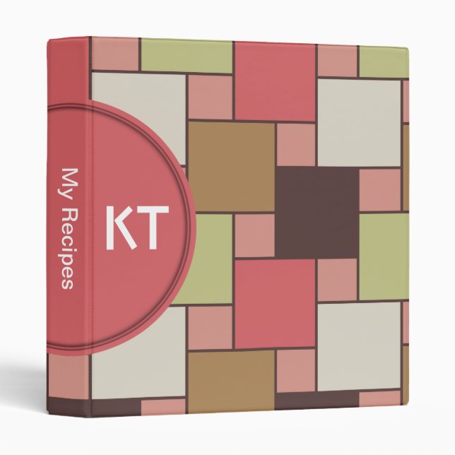 Spice Cabinet Geometric 3 Ring Binder (Front/Spine)