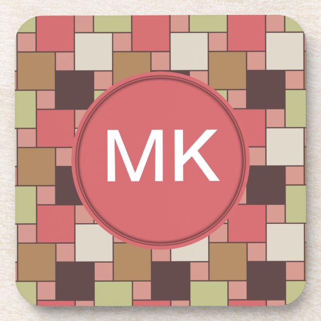 Spice Cabinet Geometric Beverage Coaster (Front)