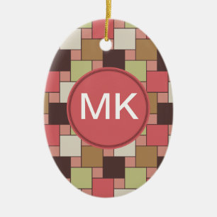 Spice Cabinet Geometric Ceramic Ornament