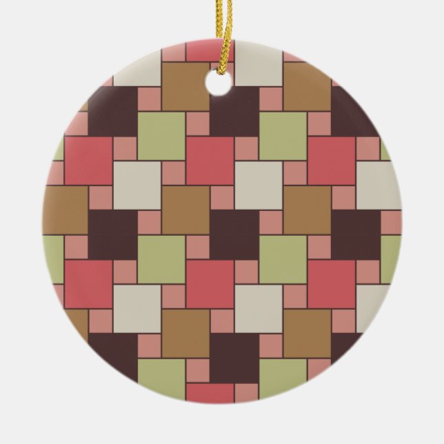 Spice Cabinet Geometric Ceramic Ornament (Front)