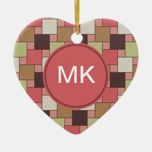 Spice Cabinet Geometric Ceramic Ornament (Front)