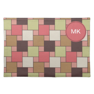 Spice Cabinet Geometric Cloth Placemat