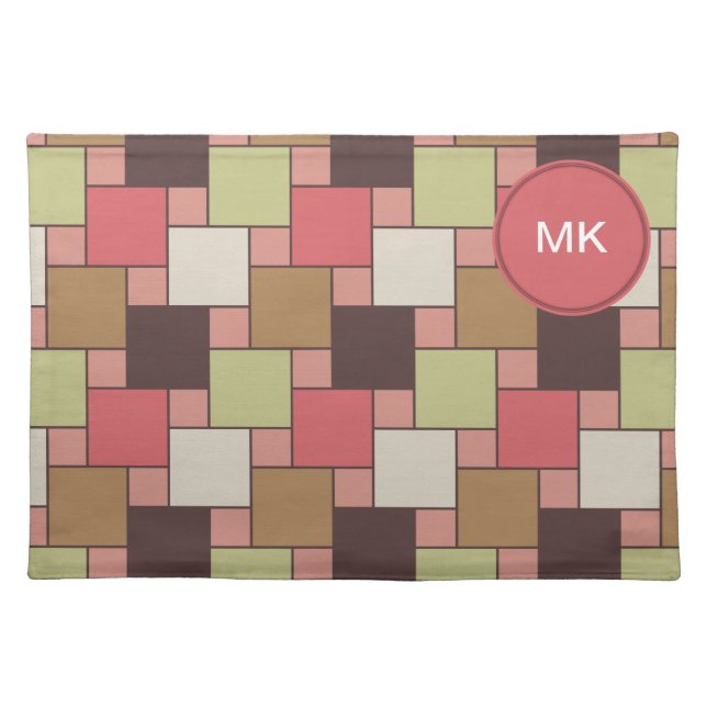 Spice Cabinet Geometric Cloth Placemat (Front)