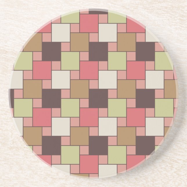 Spice Cabinet Geometric Drink Coaster (Front)
