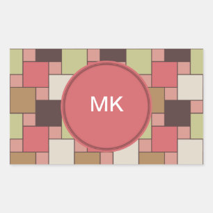 Spice Cabinet Geometric Rectangular Sticker