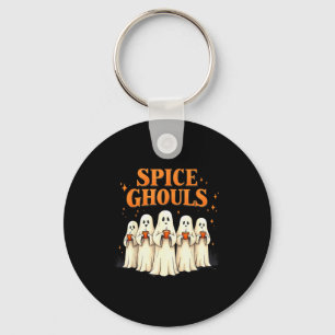 Spice Ghouls Funny Halloween Ghost Pumpkin Women G Keychain