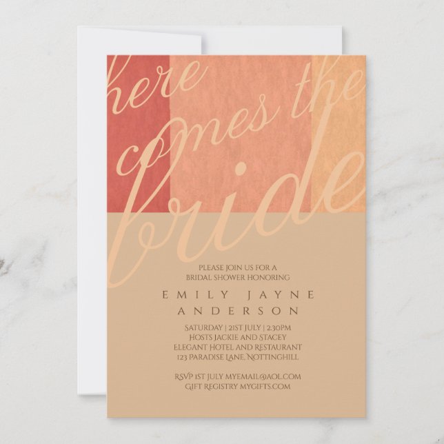 Spice is Nice Typography Bridal Shower Modern Invitation (Front)