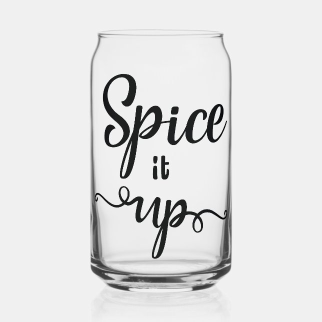 Spice it up can  can glass (Front)