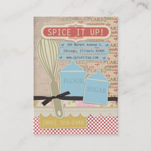 Customizable Spice It Up Chubby Business Cards