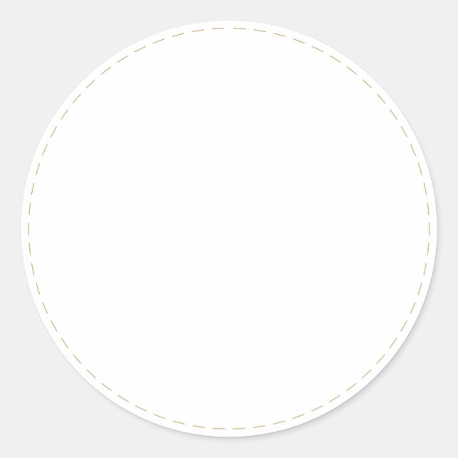Spice jar blank dash lines round label stickers (Front)