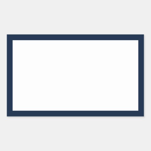 Spice jar dark navy blue border blank  rectangular sticker