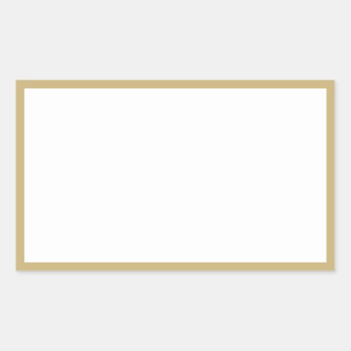 Spice jar gold border blank rectangular stickers