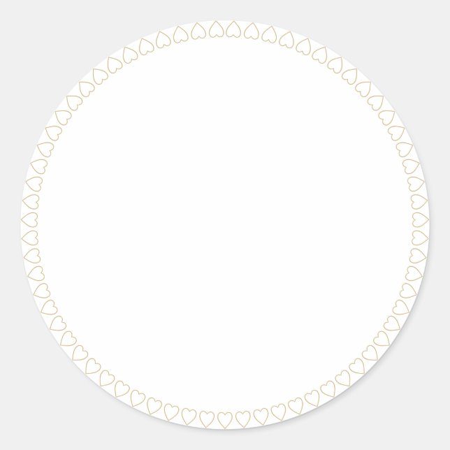 Spice jar hearts border blank round label stickers (Front)
