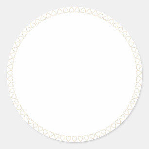 Spice jar hearts border blank round label stickers
