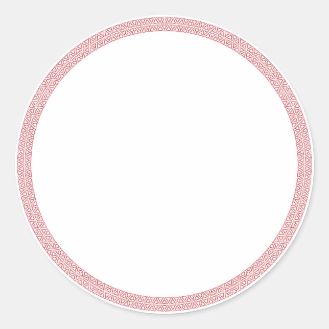 Spice jar red border blank label seal sticker (Front)