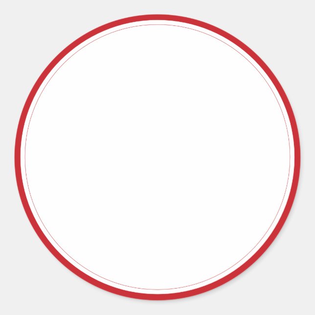 Spice jar red border blank round label stickers (Front)