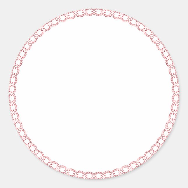 Spice jar red whimsical blank round seal label (Front)