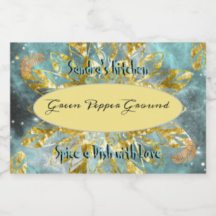 Spice Label for Jar Glitter