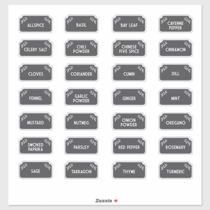 Meviton White Spice Labels Preprinted 360 Farmhouse Waterproof Spice Labels Stickers for Kitchen Organization Cruet Container Mason Jars Modern Minimalist Label Stickers for Spice Jars
