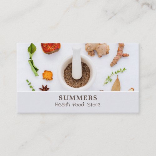Spice Mix Health Food Store Business Card