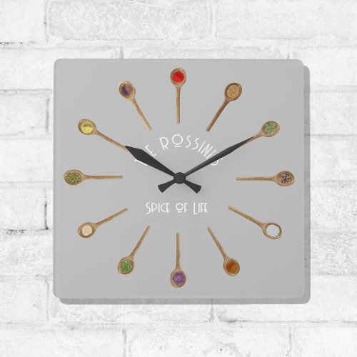 Spice of Life Wall Clock 273 cm Square Acrylic Square Wall Clock