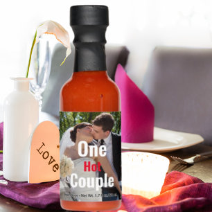 Spice of Love, One Hot Couple Wedding Custom Photo Sauces