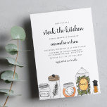 Spice Rack | Kitchen Bridal Shower Invitation<br><div class="desc">Invite friends and family with a "stock the kitchen" theme bridal shower with these cute and charming invitations featuring a hand drawn spice rack illustration and a chic combo of serif and brush script lettering. Personalize with your kitchen shower details using the template fields.</div>