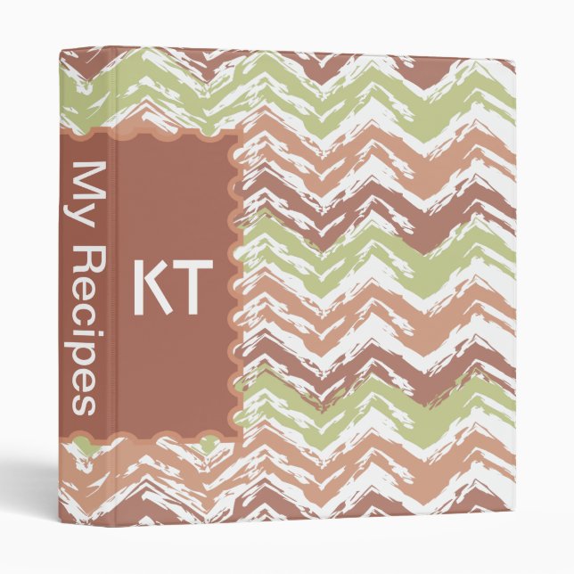 Spice Scribble Chevron ZigZag Binder (Front/Spine)
