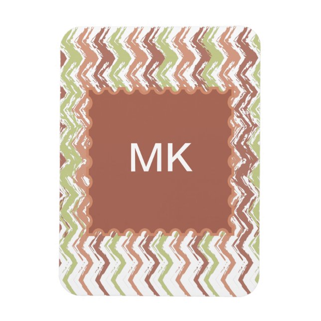 Spice Scribble Chevron ZigZag Magnet (Vertical)