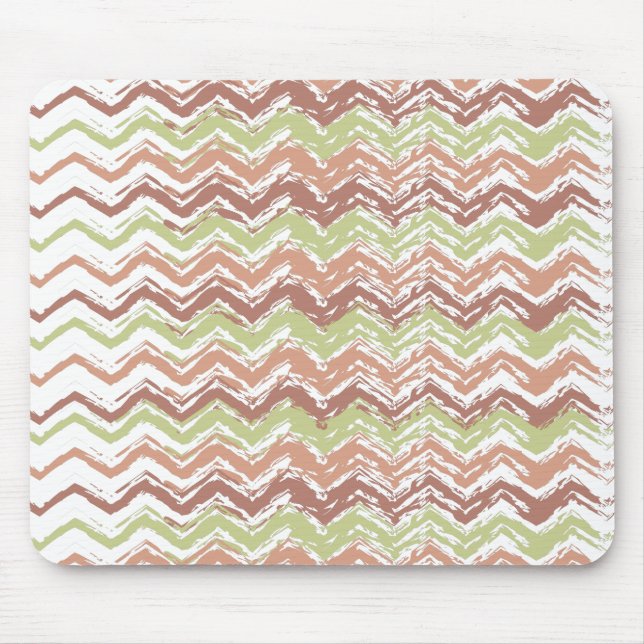 Spice Scribble Chevron ZigZag Mouse Pad (Front)