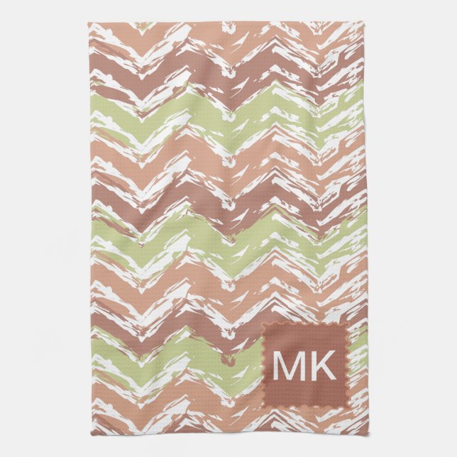 Spice Scribble Chevron ZigZag Towel (Vertical)