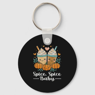 Spice Spice Baby Kawaii Pumpkin Spice Latte Lover  Keychain