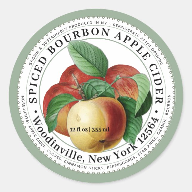 Spiced Apple Cider Product Label (Front)