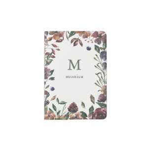 Spiced Botanical   Monogram Passport Holder