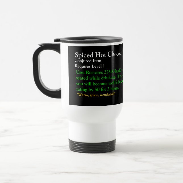 Spiced Hot Chocolate Warcraft themed Mug (Left)