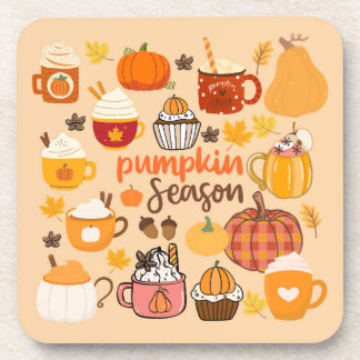 Spiced Pumpkin Season Beverage Coaster