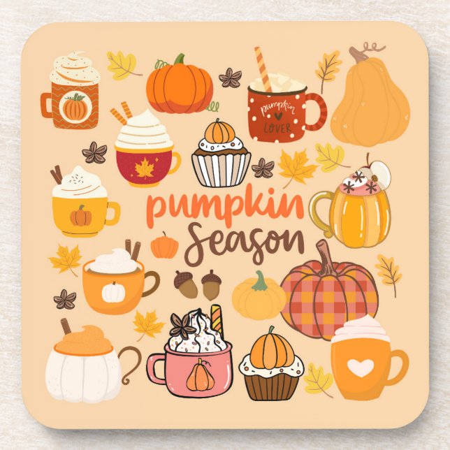 Spiced Pumpkin Season Beverage Coaster (Front)