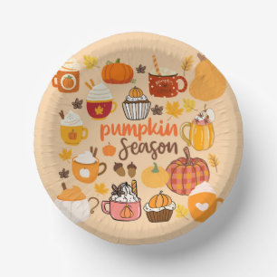 Spiced Pumpkin Season Paper Bowls