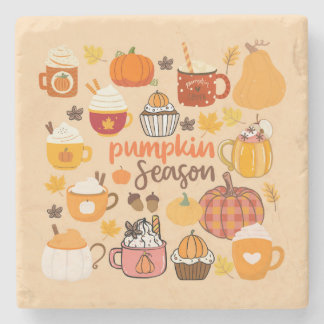 Spiced Pumpkin Season Stone Coaster