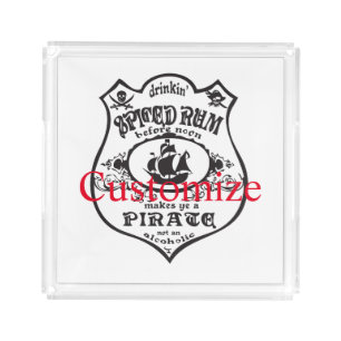 Spiced Rum Pirate Drink Thunder_Cove  Acrylic Tray