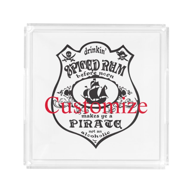 Spiced Rum Pirate Drink Thunder_Cove  Acrylic Tray (Front)