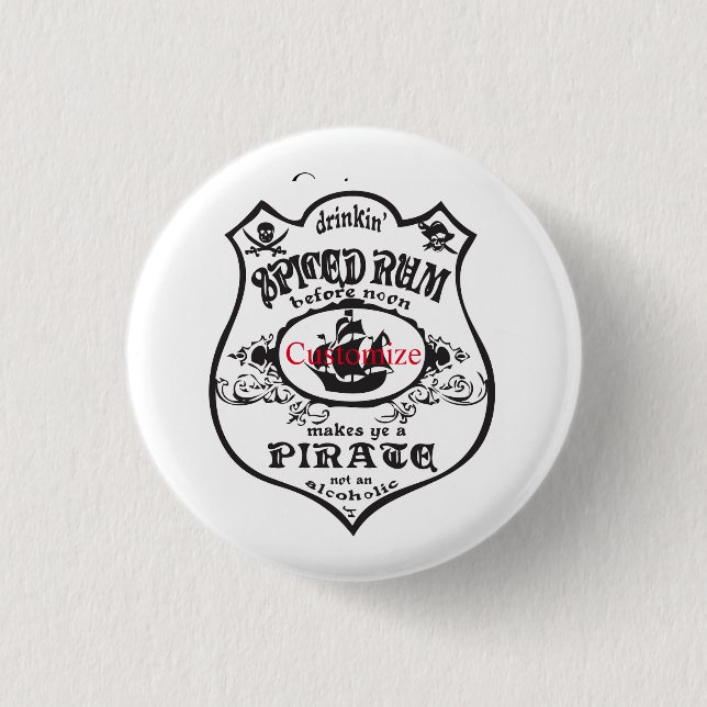 Spiced Rum Pirate Drink Thunder_Cove Button (Front)