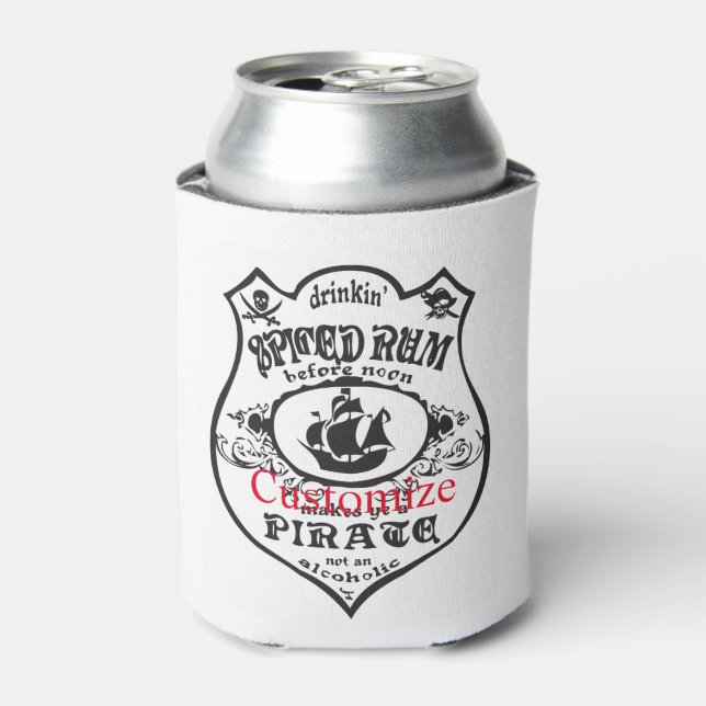 Spiced Rum Pirate Drink Thunder_Cove  Can Cooler (Can Front)