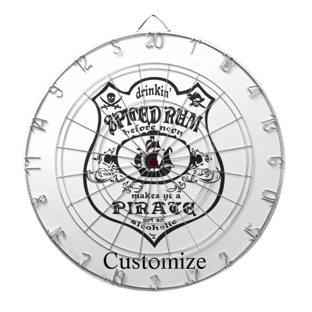 Spiced Rum Pirate Drink Thunder_Cove Dart Board (Front)