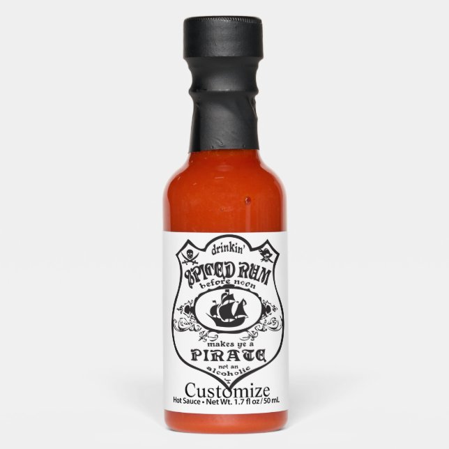 Spiced Rum Pirate Drink Thunder_Cove Hot Sauces (Front)